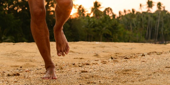 running barefoot